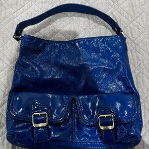 Michael Kors Shiny Navy Shoulder Bag